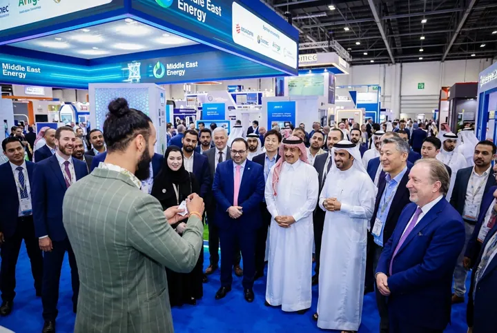 Kariem op een beurs in Dubai