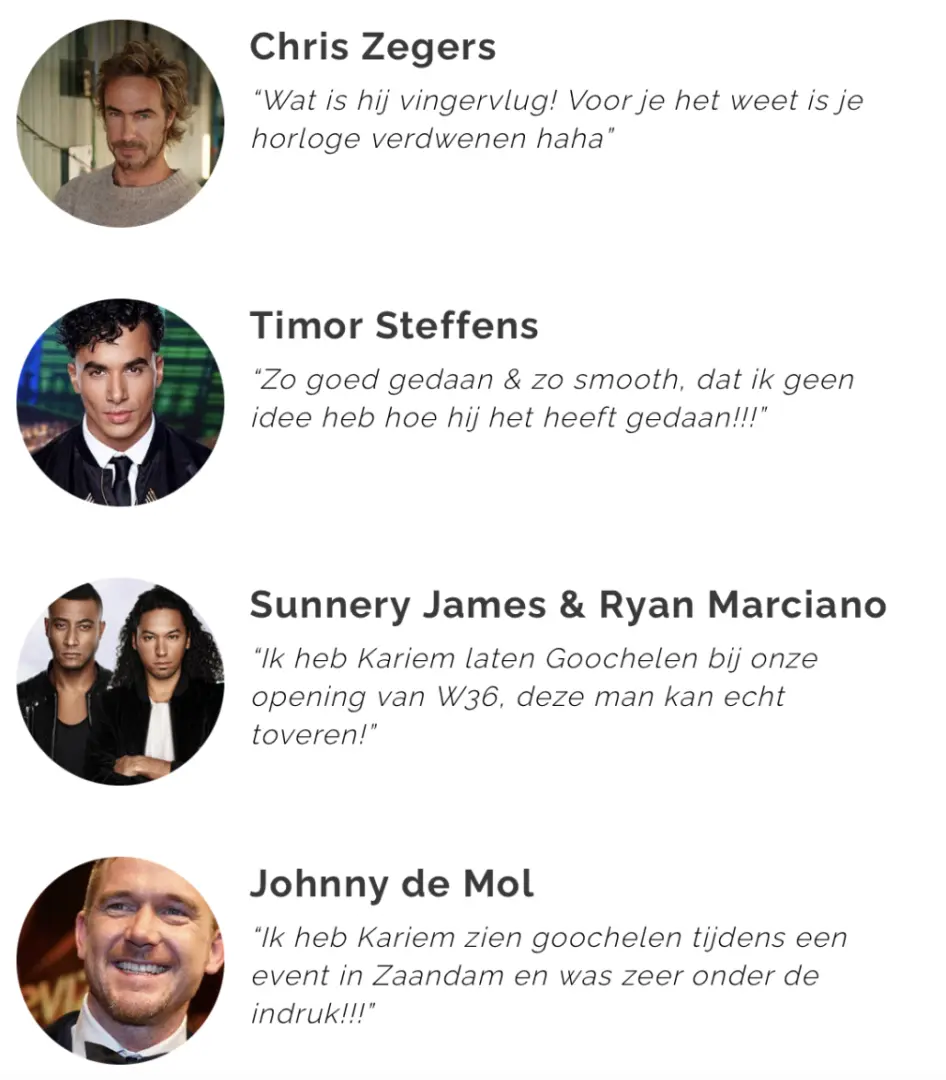 Reacties van Chris Zegers, Timor Steffens, Sunnery James en Ryan Marciano en Johnny de Mol