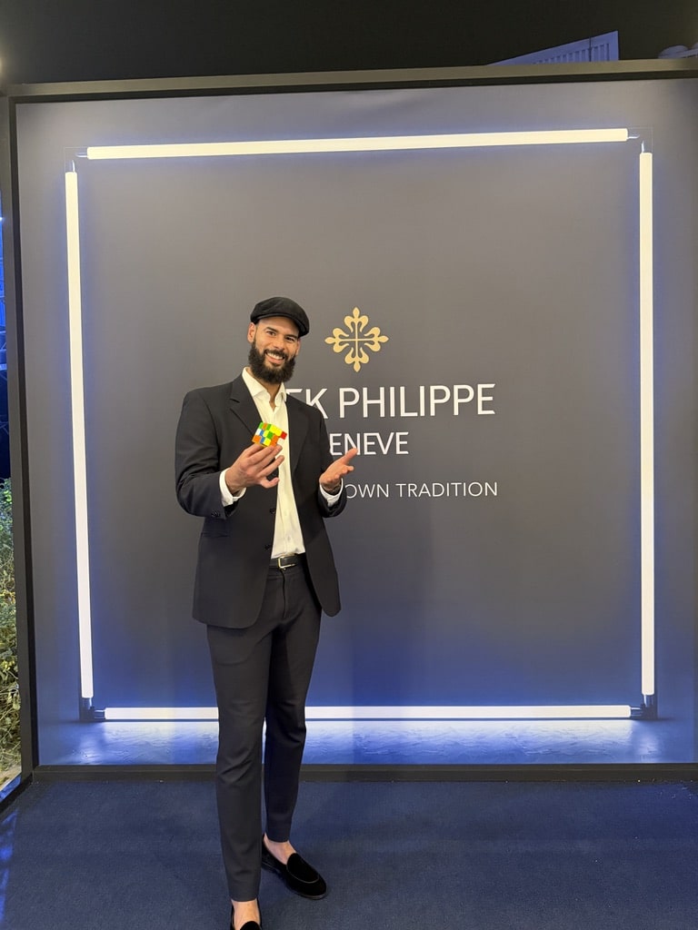 Kariem tijdens een productlancering van Patek Philippe